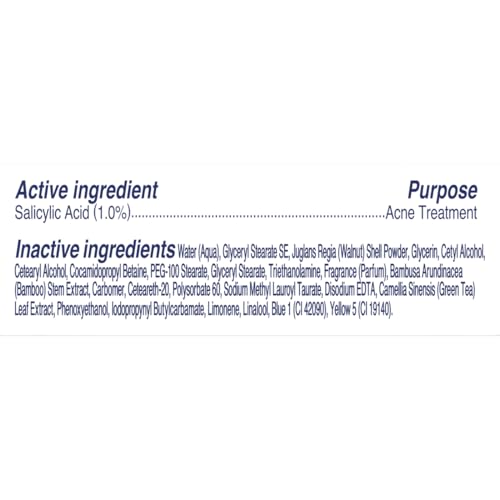 St. Ives Blackhead Clearing Face Scrub, Clears Blackheads & Unclogs Pores, Green Tea & Bamboo, Salicylic Acid Acne Treatment Facial Scrub, Moderate Exfoliator Skin Care with Natural Exfoliants 6 oz