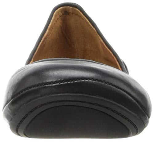 Lucky Brand Women's Emmie Ballet Flat, Black/Leather, 7.5 M US