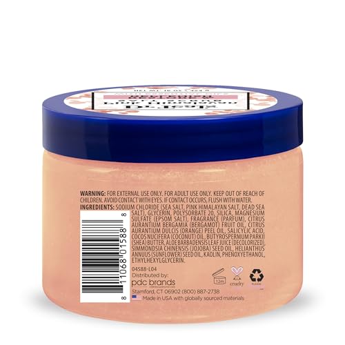 Dr Teal's Pink Himalayan Salt Body Scrub, Restore & Replenish with Pure Epsom Salt & Essential Oils, 16 oz (Pack of 3)