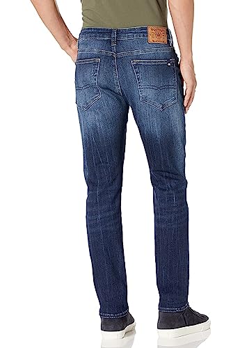 Buffalo David Bitton Men's Slim Ash Jeans, Sanded and Faded Indigo, 36W x 32L