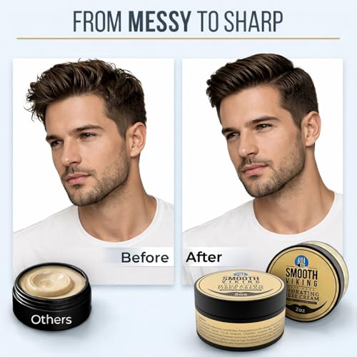 Smooth Viking - Hydrating Fiber Cream for Men, Medium Hair Hold - 2oz