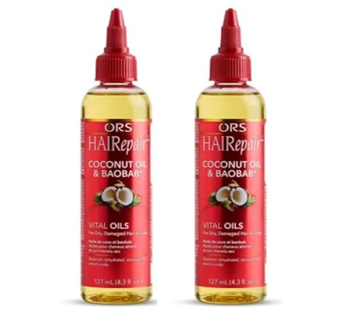 ORS HAIRepair Coconut Oil & Baobab Vital Oils For Dry Damage Hair & Scalp 4.3 Ounce (Pack of 2)