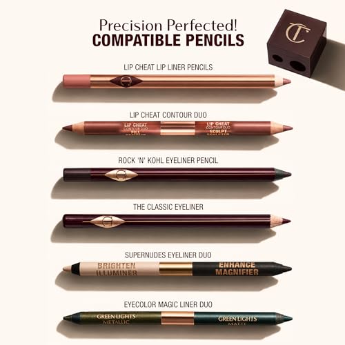 Charlotte Tilbury Pencil Sharpener - Dual-Size Sharpener for Makeup Pencils