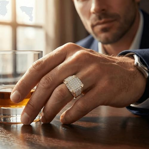 P3 POMPEII3 Pompeii 2 1/4Ct Diamond Mens Ring in 10k Yellow Gold - Size 9