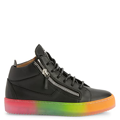 Giuseppe Zanotti, Kriss Multicoloured Rubber Sole Mid-Top Sneakers, 9, Black