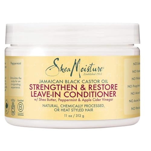 Shea Moisture Jamaican Black Castor Oil Strengthen & Restore Leave-In Conditioner, 11 Ounce