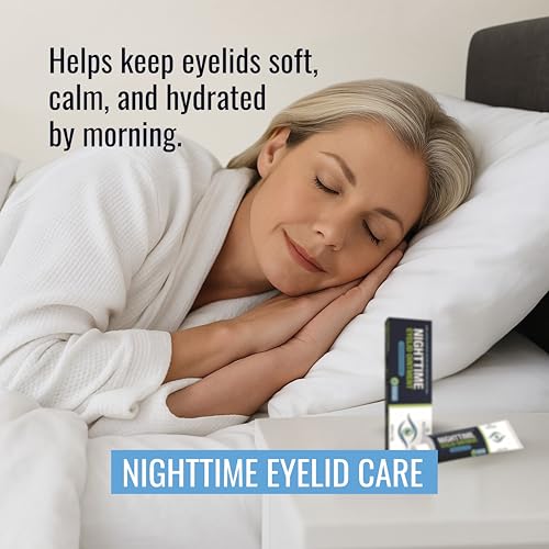 NOVEHA NIGHTTIME Eyelid Ointment Night Gel For Dry Eye Relief | Long Lasting Moisturizer Preservative Free | Moisturizing Cream for Night, External Use Only | 0.35 Oz / 10 gr