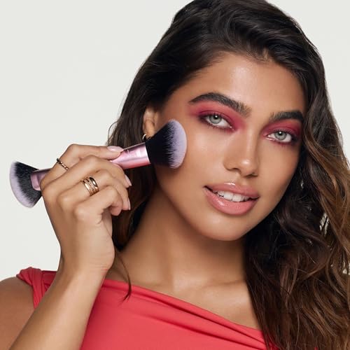 Real Techniques Big Blends Energy Brush + Dual-Sided Puff Kit, 6-Piece Set