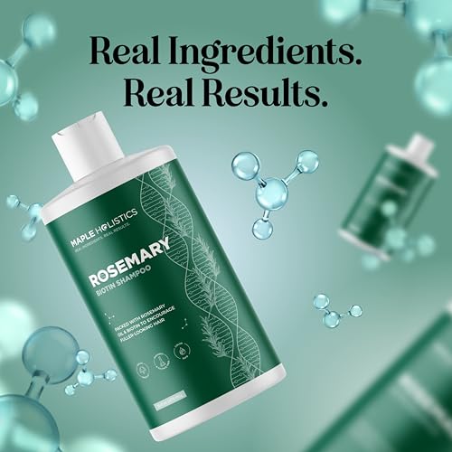 Volumizing Biotin and Rosemary Shampoo - Vegan Rosemary Biotin Shampoo for Thinning Hair for Women and Men with Nourishing B Vitamins & Tea Tree Oil - Paraben Silicone & Sulfate Free (16 Fl Oz)