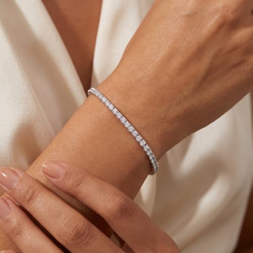 P3 POMPEII3 Pompeii 2-10Ct TW Flexible Diamond Bangle Tennis Bracelet Lab Grown 14k Gold (F/G,VS1-VS2)