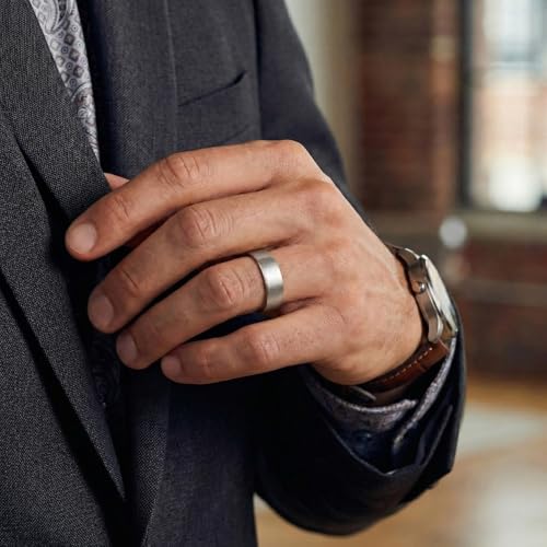 P3 POMPEII3 Pompeii Men's Brushed Wedding Anniversary Band 14k Gold or Platinum - Size 10.5