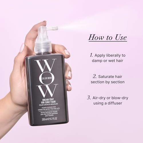 COLOR WOW Dream Coat for Curly Hair – Anti-Frizz Curl and Wave Spray
