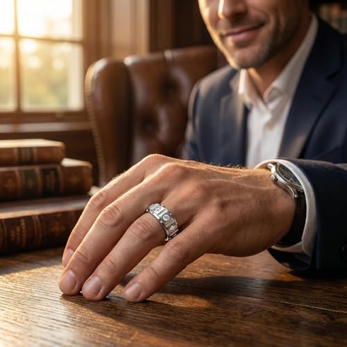 1/2Ct Men's Diamond High Polished Wedding Ring Lab Created Anniversary Band - Size 11