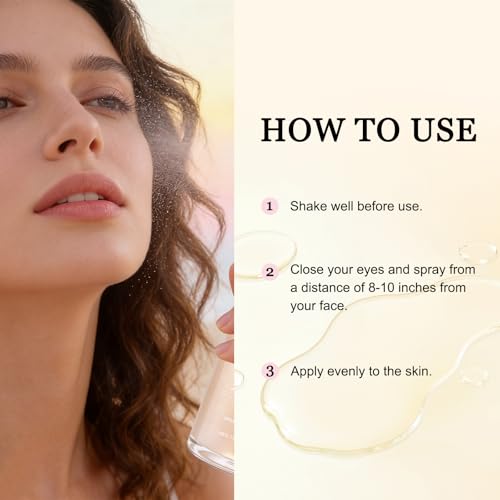 Sheer Setting Mist Sunscreen SPF 50, Makeup-Friendly Setting Mist with Hydrating Glow, Reef-Safe & Non-Greasy, Fast-Absorbing for Beach, Wedding, Travel (1pc)