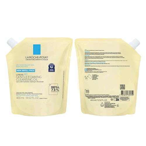La Roche-Posay Lipikar AP+ Gentle Foaming Cleansing Oil, Refill, 13.52oz