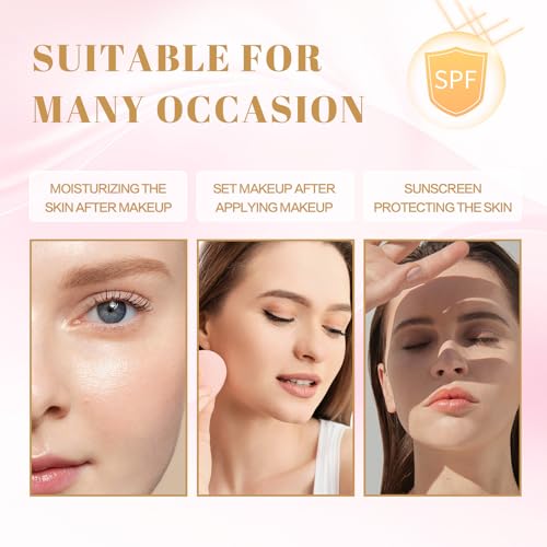 Sheghy Sunglaze Sheer Setting Mist Sunscreen SPF 50, Broad Spectrum Shimmering Body Oil Mist, Hydrating Makeup-Friendly Glow Spray, Reef-Safe, Non-Greasy & Fast-Absorbing for Face & Body (2)