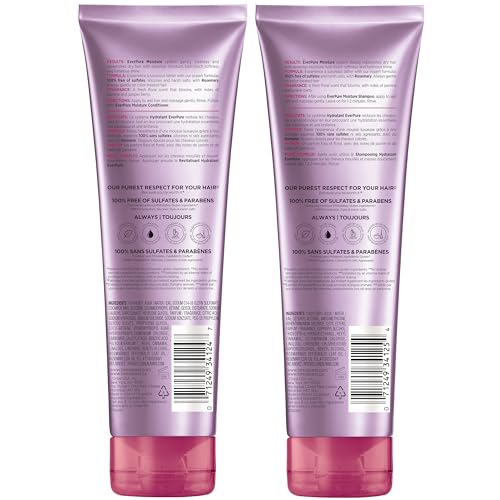 L'Oreal Paris EverPure Moisture Shampoo and Conditioner Set, Sulfate-Free Hair Care for Dry or Color-Treated Hair with Rosemary Botanicals, 17 Fl Oz Set