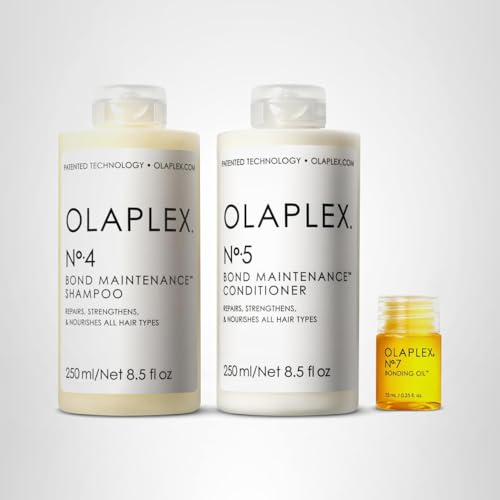 OLAPLEX Wash & Shine Hair Kit | Shampoo & Conditioner Set, Bonding Oil