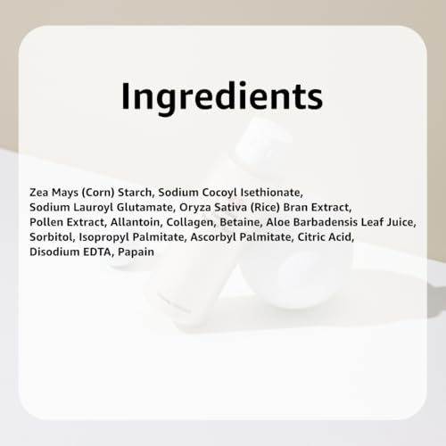 SRB Stabilized Rice Bran Enzyme Powder Wash - Exfoliating Face Wash with Enzymes for Sensitive and Acne Skin - Hydrating Collagen Rice Cleansing Powder (2.46oz)