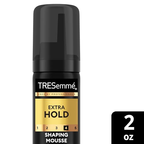TRESemmé Shaping Mousse, Travel-Size, Extra Hold 12-Pack – Moisturizing Hair Mousse for Sculpting, 24H Frizz Control, 2 Oz Ea