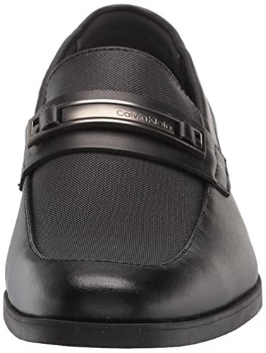 Calvin Klein Men's Jameson Loafers, Black Leather 001, 11.5