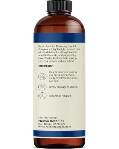Rosemary Hair Oil 6 Fl Oz - Scalp Blend with Biotin, Batana & Castor Oil