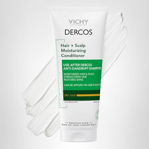 VICHY Dercos Hair & Scalp Moisturizing Conditioner, Anti-Dandruff, 6.7oz