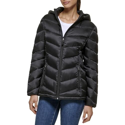 Calvin Klein Women's Outerwear Jacket,Ebony,L