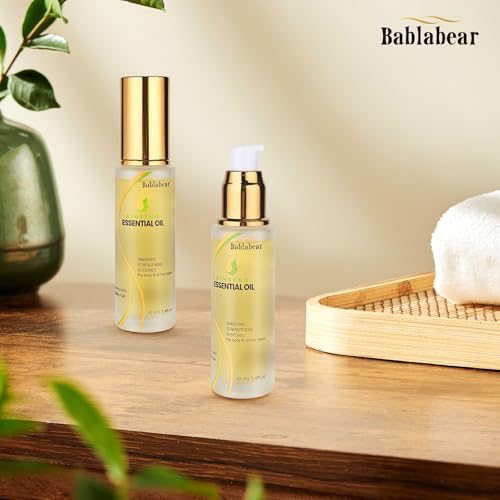 Bablabear Hair Oil Serum - Macadamia & Argan Oil Conditioning Treatment For Frizzy, Dry & Damaged Hair | Shine & Smoothness | Fast-Absorbing