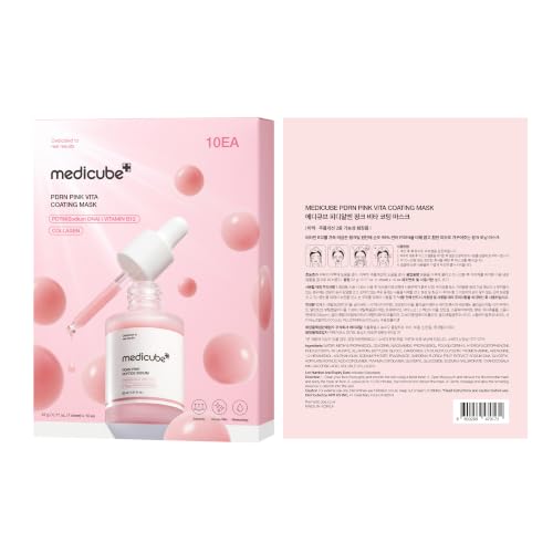 medicube Salmon DNA PDRN Pink Vitamin Coated Sheet Mask 10EA