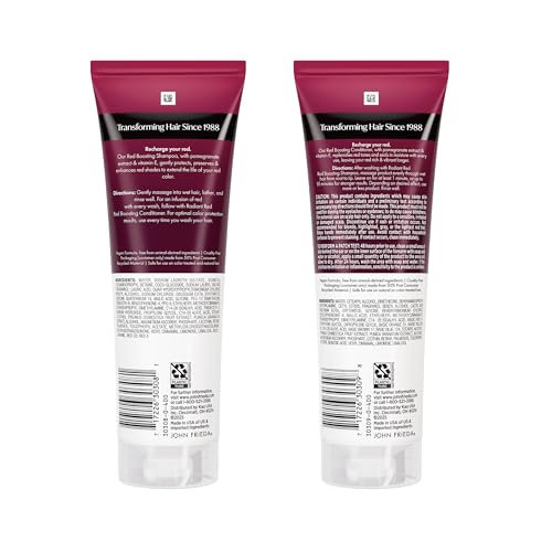 John Frieda Radiant Red Boosting Shampoo & Conditioner Bundle, 2 Pack