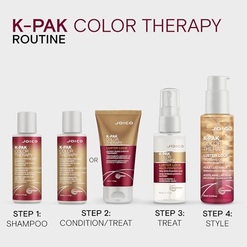 K-PAK Color Therapy Luster Lock Instant Shine & Repair Treatment | For Color-Treated Hair | Boost Color Vibrancy | Repair Breakage | With Keratin & Argan Oil | 1.7 Fl Oz