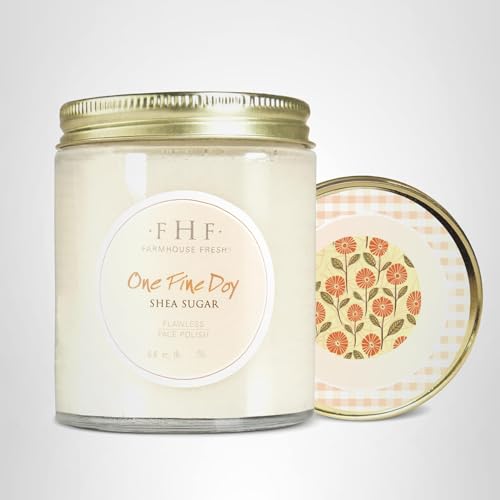 FarmHouse Fresh Face Exfoliator, Sugar Face Scrub, Gentle Exfoliating Face Cleanser with Shea Butter. One Fine Day Flawless Face Polish. 6 Fl Oz