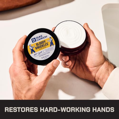 Duke Cannon Bloody Knuckles Hand Repair Balm - Unscented Moisturizer for Hardworking Hands, Repair and Revitalize Dry, Cracked Skin (5 oz. - 1 Pack)
