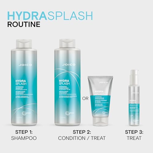 Joico HydraSplash Hydrating Shampoo | For Fine, Medium, Dry Hair | Replenish Moisture | Add Hydration & Softness | With Sea Kelp & Coconut Water | 33.8 Fl Oz