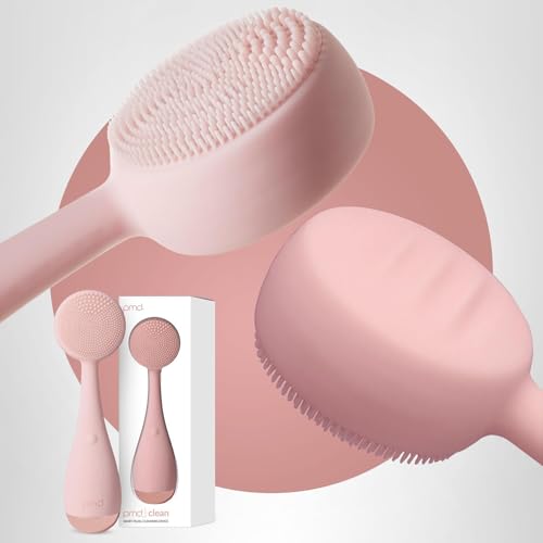 PMD Beauty Clean Facial Cleansing Brush – Waterproof Silicone Face Cleanser with Sonic Technology, Blush