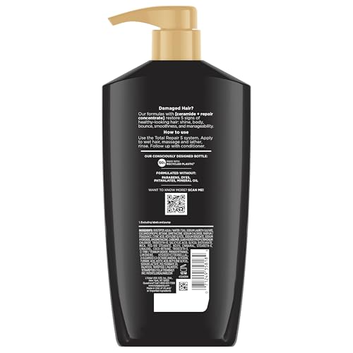 L'Oreal Paris Elvive Total Repair 5 Repairing Shampoo for Damaged Hair Shampoo with Protein and Ceramide for Strong Silky Shiny Healthy Renewed Hair 28 Fl Oz