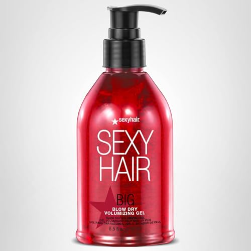 SexyHair Big Blow Dry Volumizing Gel| Added Volume with Hold | Up to 72 Hours of Humidity Resistance | All Hair Types, 8.5 Fl Oz (Pack of 1)