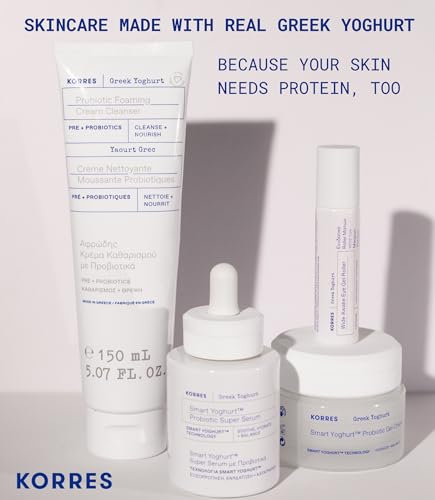 KORRES Greek Yoghurt Wide Awake Eye Gel Roller Ball Serum, 0.51 fl oz
