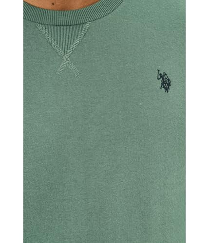 US POLO ASSN, Mens, Long Sleeve Popover Crew Neck Fleece Sweatshirt, Evening Cactus, X-Large