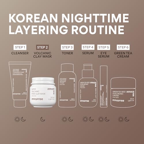 Innisfree Super Volcanic Pore Clay Mask | Exfoliating Korean Clay Mask with AHA and Hyaluronic Acid for Oily Skin | Minimizes Pores | Available in Limited Edition and Gift Sets