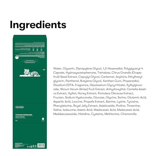 VT COSMETICS CICA Daily Soothing Mask, 30 Sheet