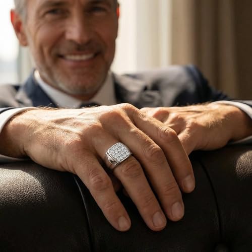 P3 POMPEII3 Pompeii 1 cttw Diamond Mens Ring 10k White Gold - Size 9