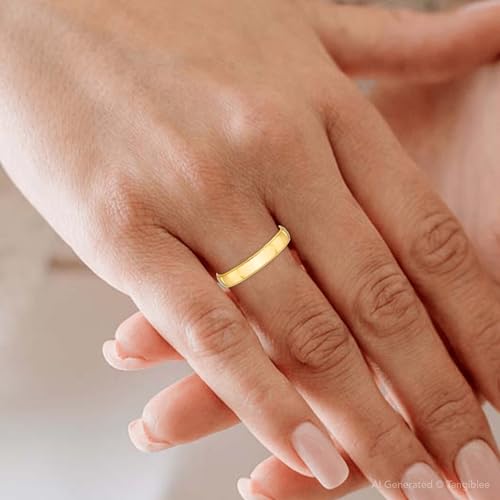 P3 POMPEII3 Pompeii Milgrain Edge Wedding Band 14K Yellow Gold - Size 12