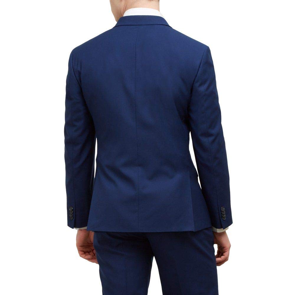 Kenneth Cole REACTION Men's Techni-Cole Stretch Slim Fit Suit Separate Blazer (Blazer, Pant, and Vest), Modern Blue, 40 Regular