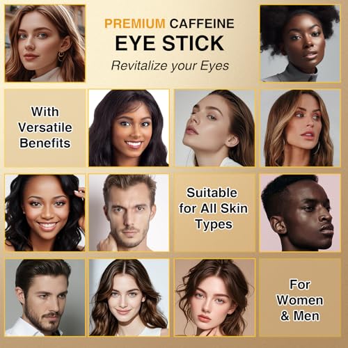 Caffeine Eye Stick With Retinol, Hyaluronic Acid for Dark Circle, Wrinkles, Under Eye Cream Anti Aging for Puffiness and Bags Reduces Fine Lines