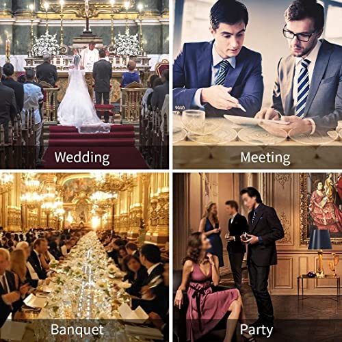 WEEN CHARM Men's Suits Slim Fit 2 Piece Black Tuxedo Two Button Wedding Groom Prom Party Blazer Pants Set