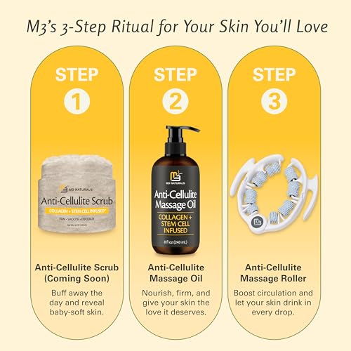 Firming Body Massage Oil with Collagen for Cellulite, 8 fl oz by M3