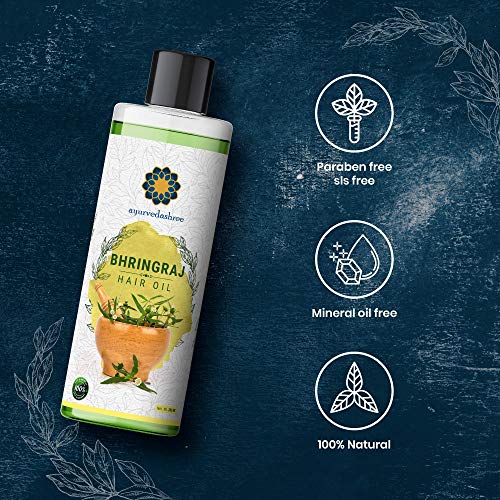 AYURVEDASHREE Hair Oil 6.76 fl oz., with Bhringraj, Amla Extract, Kalonji, Seasme, Avacado, Walnut, Thyme, Jajoba , Grape Seed & Coconut Oil 200 ml