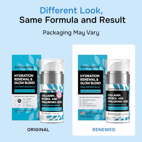 Retinol Collagen Face Serum - Anti-Aging Moisturizer for Women, 1 fl oz